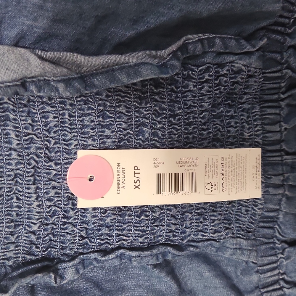 Denim Look Ruffled Romper - Picture 8 of 10